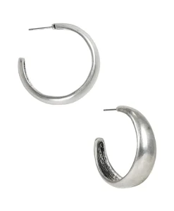 Patricia Nash Wide Hammered Hoop Earrings| Earrings