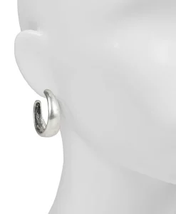 Patricia Nash Wide Hammered Hoop Earrings| Earrings