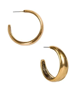 Patricia Nash Wide Hammered Hoop Earrings| Earrings